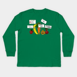 Vegan Protest Kids Long Sleeve T-Shirt